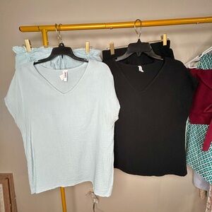 Set of 2 - 2 Hearts Cotton Gauze Short Set